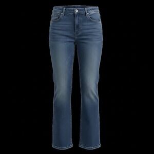 Lee Womens Comfort Waist Straight Jeans Dark Blue Stretch Denim Size 16 M 36x31